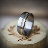 "VERTIGO" - OFFSET SPALTED MAPLE WEDDING BAND - READY TO SHIP-5