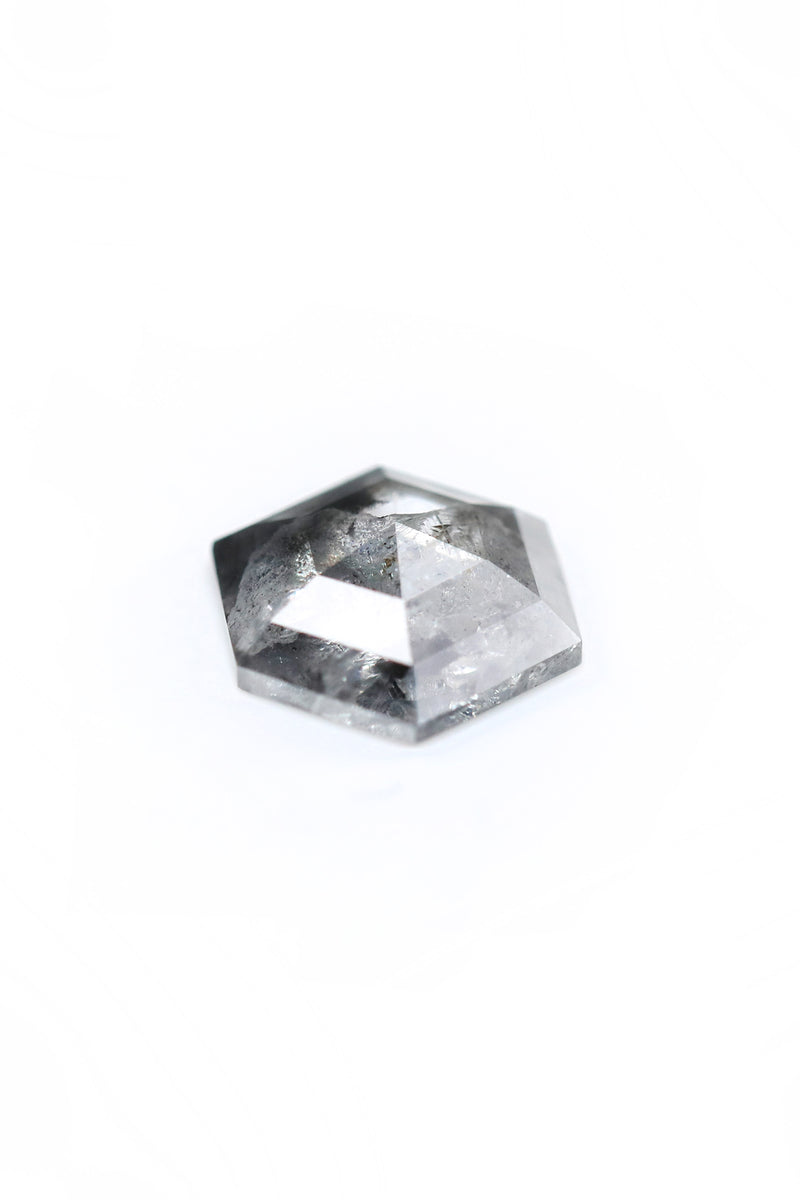 "Davina" Hexagon Salt and Pepper Diamond