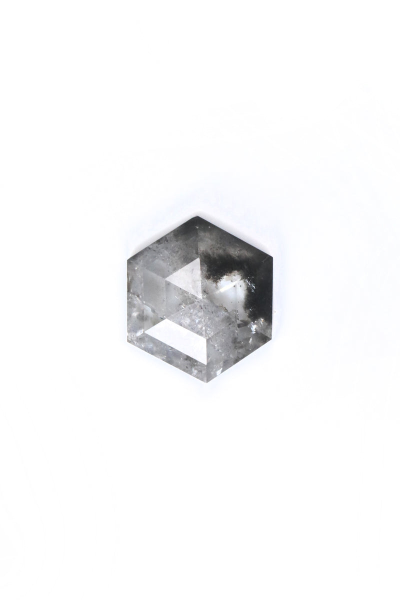 "Davina" Hexagon Salt and Pepper Diamond
