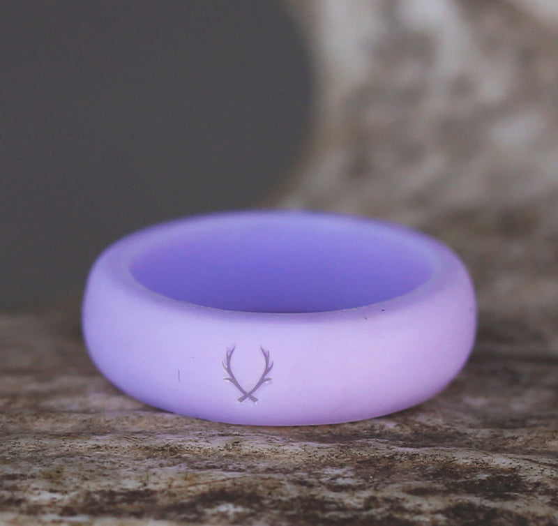 WOMEN'S PURPLE SILICONE WEDDING BAND - Staghead Designs - Antler Rings By Staghead Designs