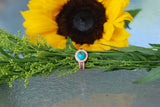 "TERRA" ENGAGEMENT RING IN 14K GOLD & TURQUOISE WITH DIAMOND HALO (available in 14K rose, white or yellow gold) - Staghead Designs - Antler Rings By Staghead Designs
