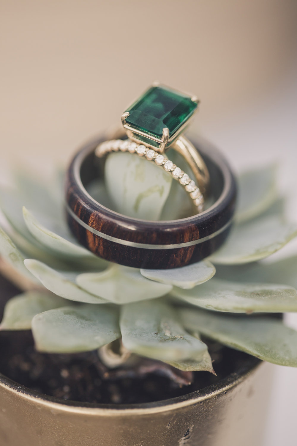 "GOLDEN" - IRONWOOD WEDDING BAND-9