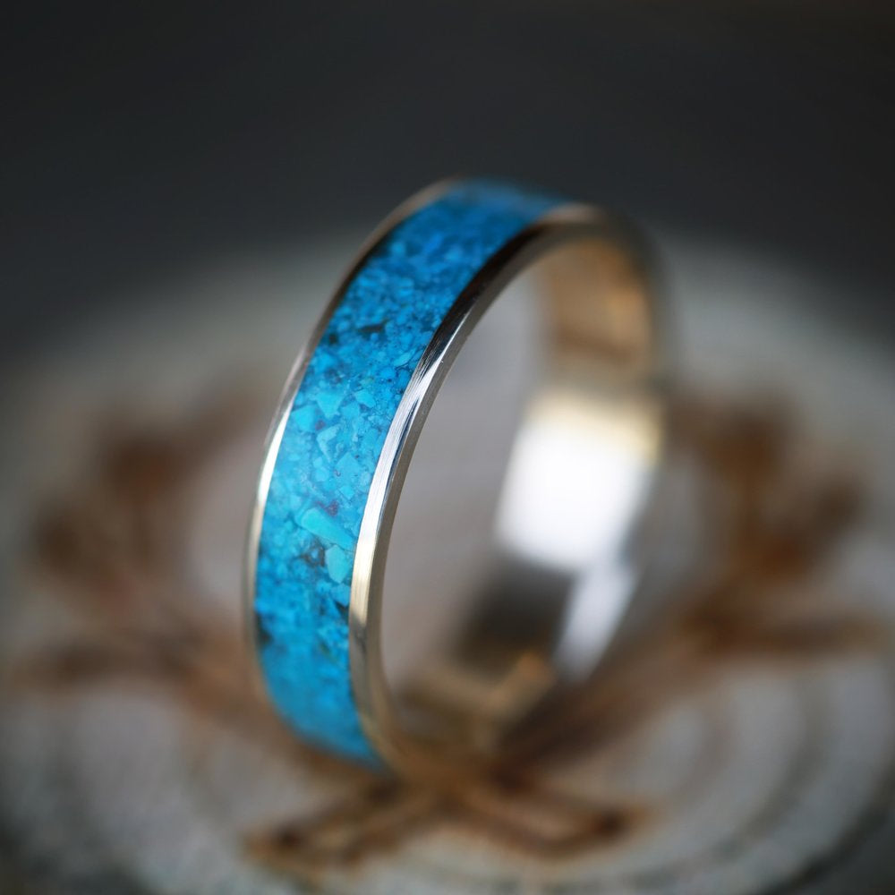"RAINIER" - TURQUOISE WEDDING BAND-4